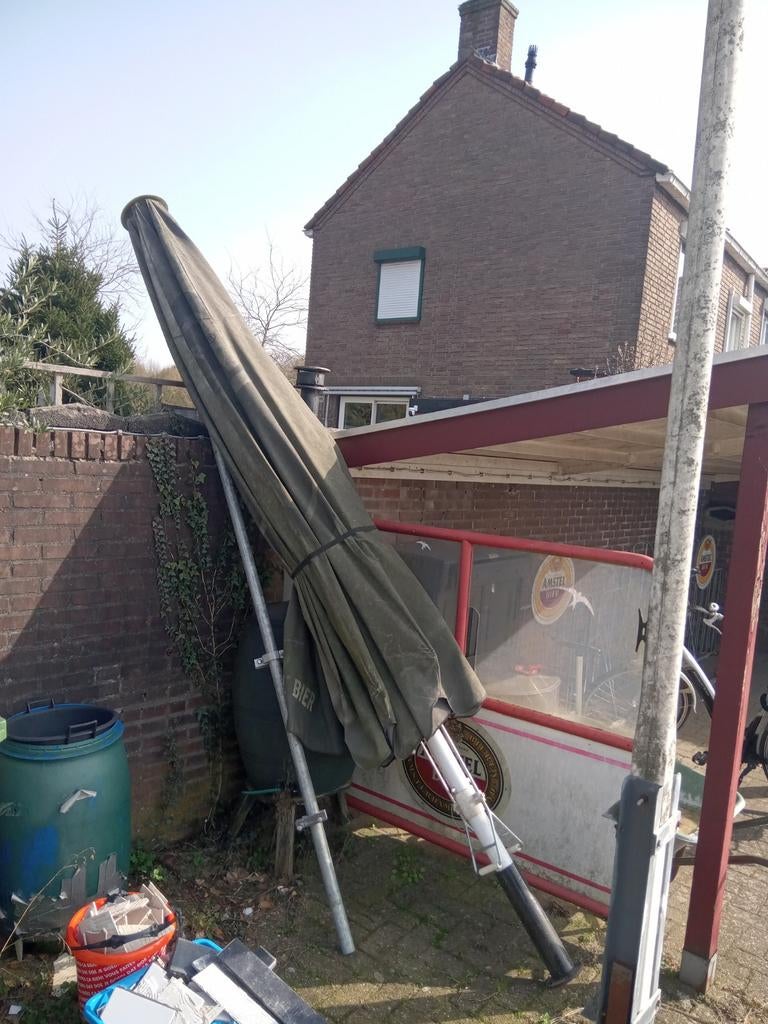 Grote Amstel Bier Terras  Parasol ! 5 Meter Rond!, Ophalen, Zweefparasol