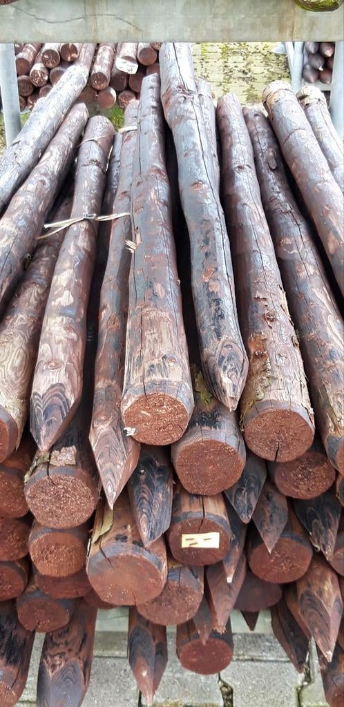 Weide Palen, gecreoseerd en geschild 180cm, Ophalen, Nieuw, Minder dan 180 cm, Palen