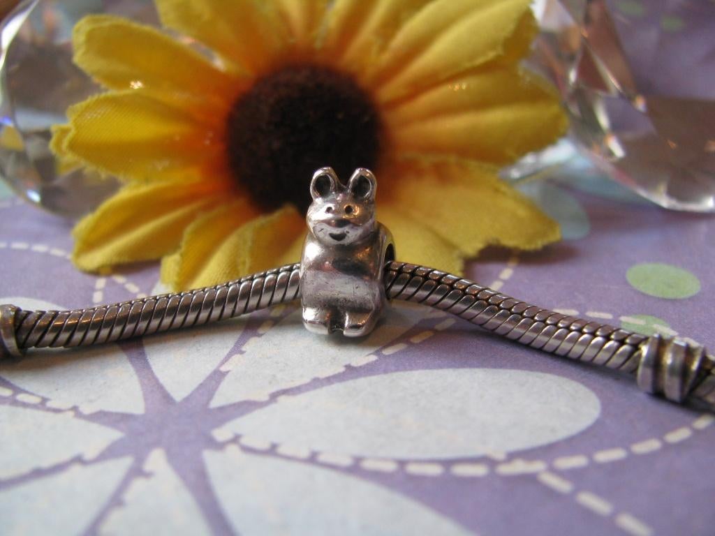 Pandora bedel P196 = poes # cat # kat, Sieraden, Tassen en Uiterlijk, Bedels, Pandora, Ophalen of Verzenden, Zo goed als nieuw
