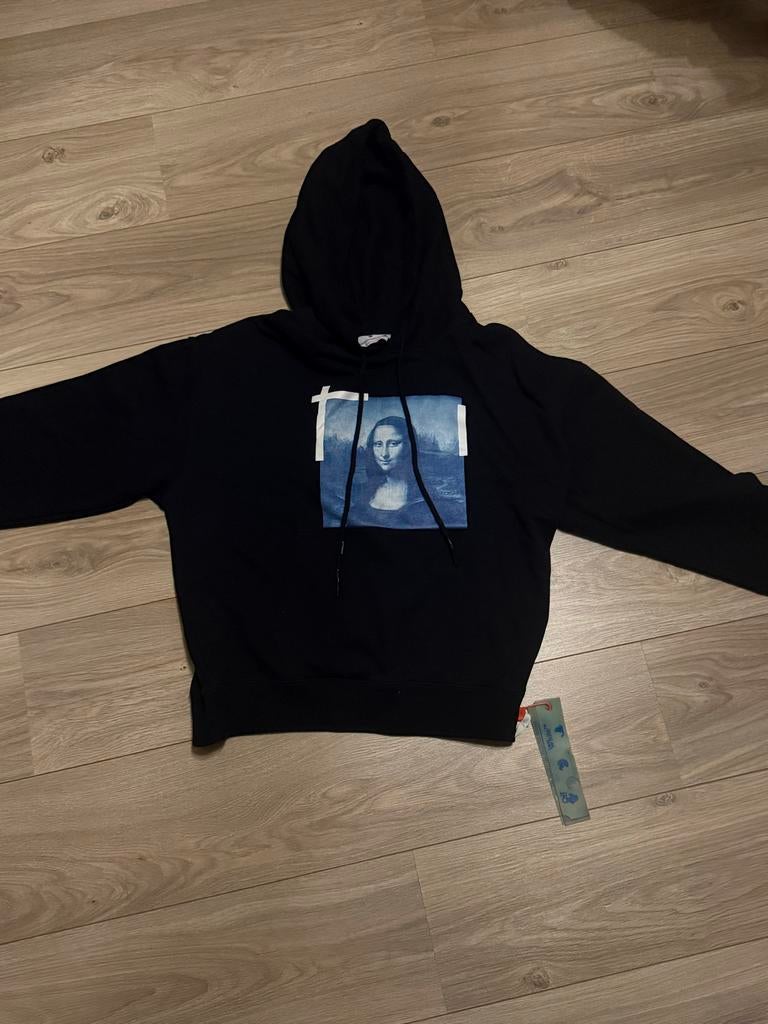 Originele OFF-WHITE Mona Lisa Hoodie Zwart, Ophalen, Zo goed als nieuw, Maat 48/50 (M), Zwart
