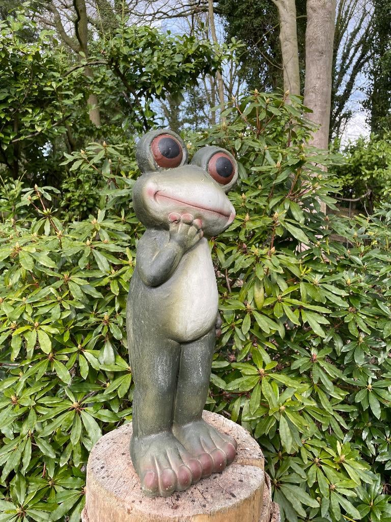 Beeld kikker, tuin, zen, zwembad, vijver yoga 60cm, Ophalen, Nieuw, Kunststof, Dierenbeeld