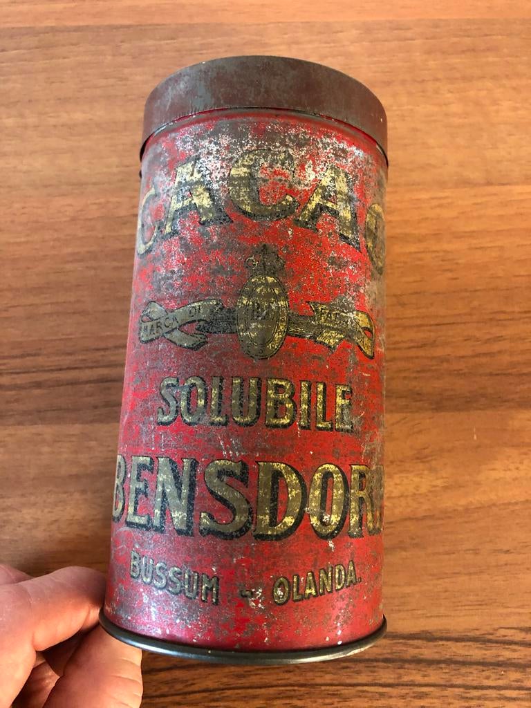 Vintage Bensdorp Cacao blik, Ophalen of Verzenden, Gebruikt, Overige, Overige merken