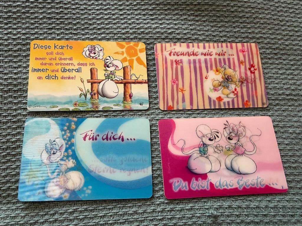 4 Diddl pasjes kaartjes, Verzamelen, Diddl, Ophalen of Verzenden, Diddl, Gebruikt, Papier, Kaart of Schrift