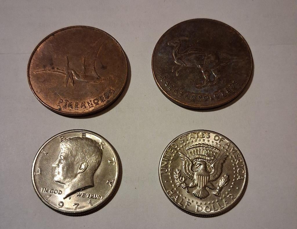 Tetley The Lost World munten USD halve Dollar, Verzenden, Noord-Amerika