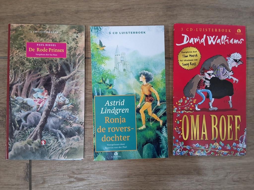 De Rode Prinses, Ronja de Roversdochter, Oma Boef, Boeken, Luisterboeken, Ophalen of Verzenden, Paul Biegel, Astrid Lindgren, David Walliams