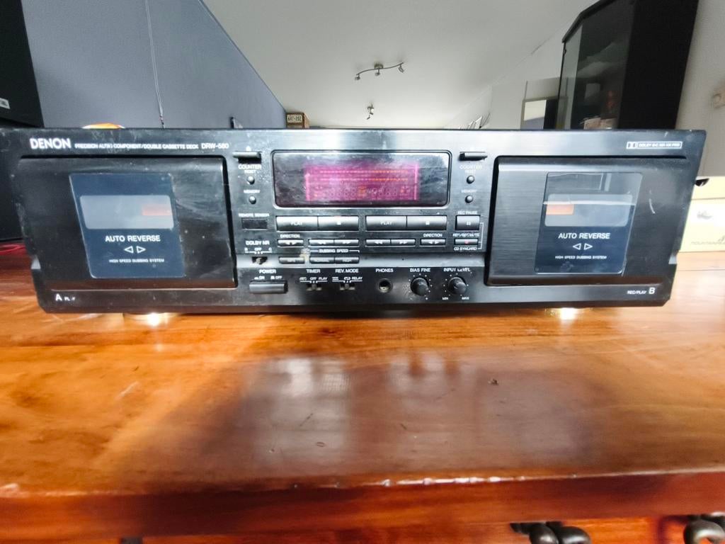 Denon DRW-580 dubbel cassettedeck, Audio, Tv en Foto, Ophalen of Verzenden, Dubbel, Denon, Auto-reverse