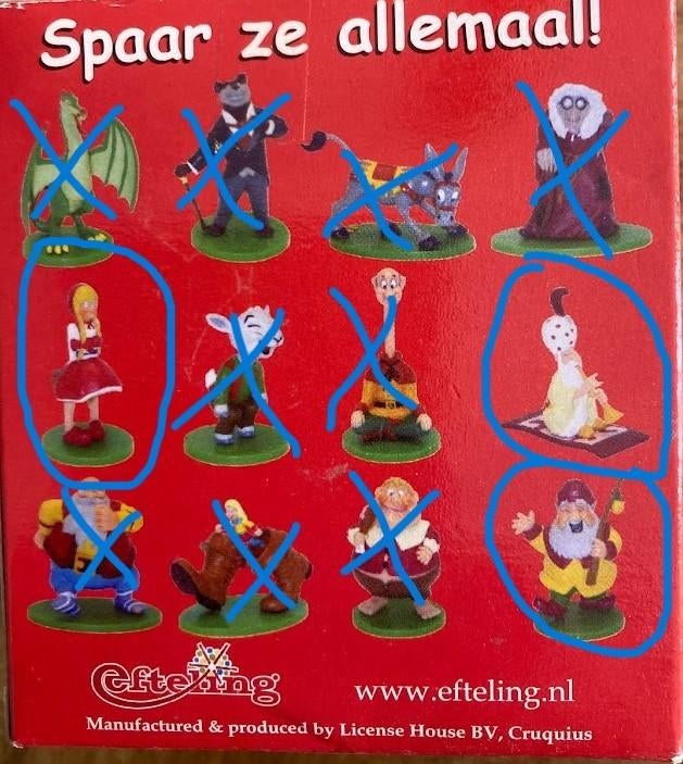 Efteling figuurtjes, Ophalen of Verzenden, Zo goed als nieuw, Beeldje of Poppetje
