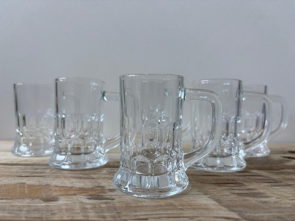 Bierpul borrel/shotglaasjes / France, Reims - 6 stuks, Verzamelen, Ophalen of Verzenden, Zo goed als nieuw, Borrel- of Shotglas