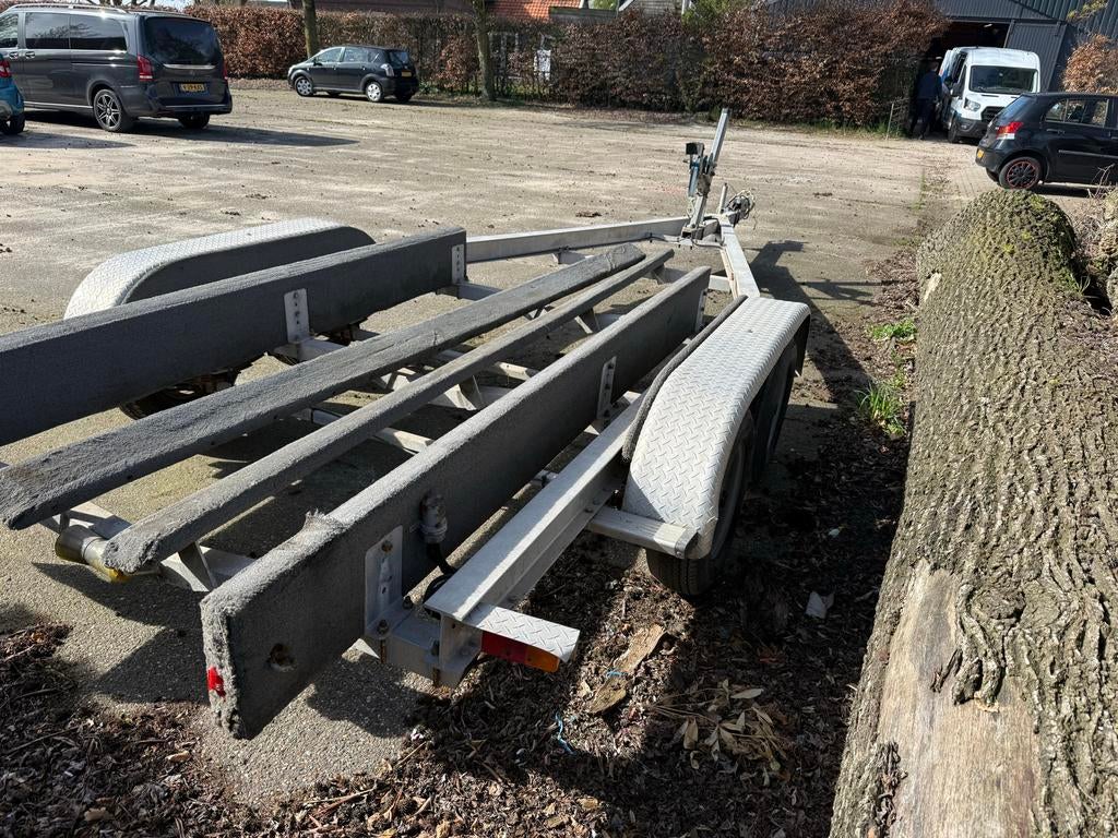 Aluminium Stallingstrailer voor boten 5-6,5 meter, Watersport en Boten, Boottrailers, Ophalen, Gebruikt, 1500 tot 3000 kg, 6 tot 9 meter