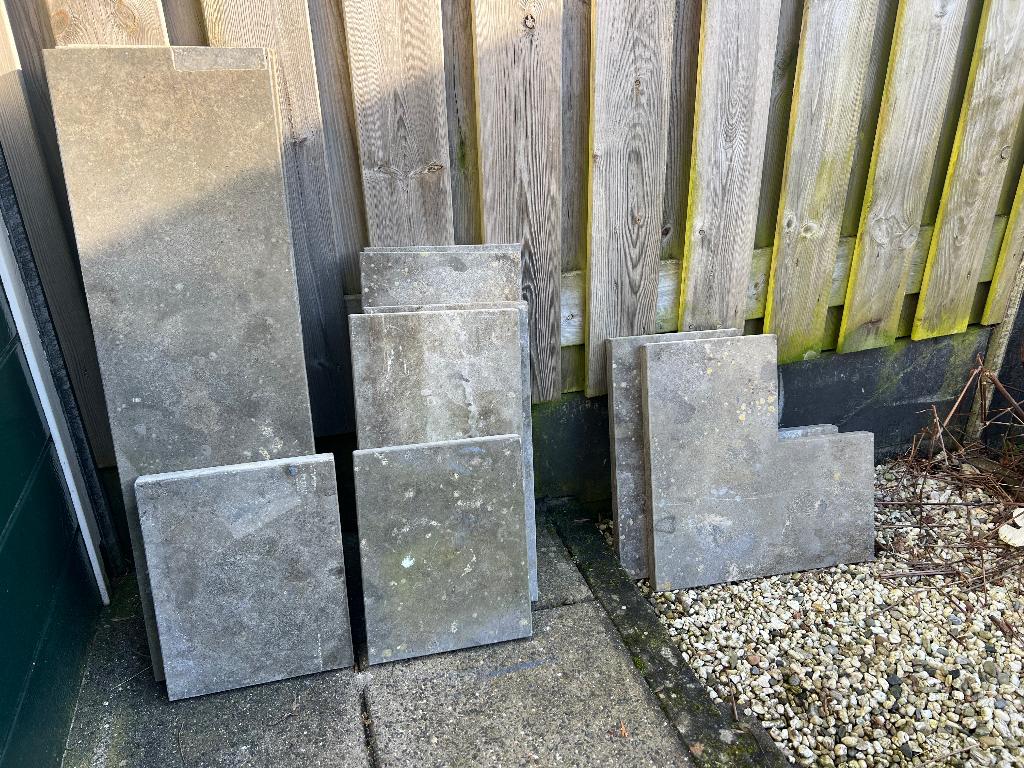 Hardstenen vijverrand, Tuin en Terras, Vijvers, Ophalen of Verzenden, Gebruikt