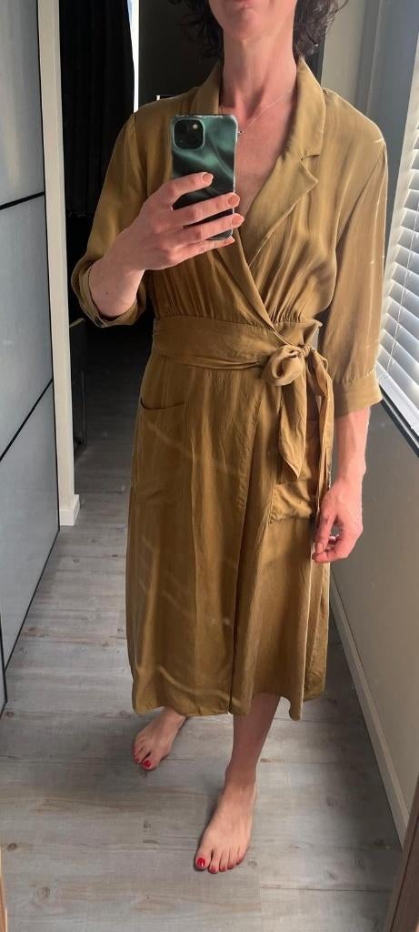 BA&SH camel kleurige Midi jurk maat S (maat 1), Bruin, Nieuw, Ophalen of Verzenden, Ba&sh