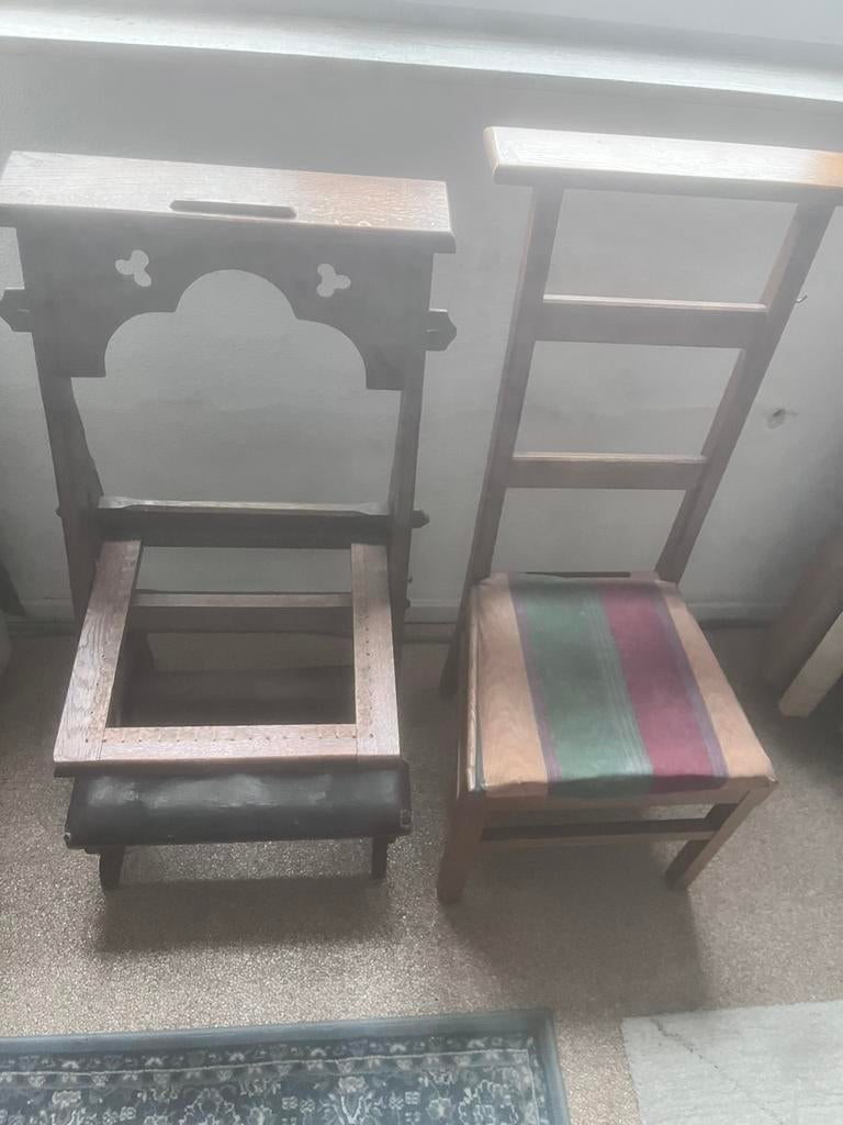 Kerkstoeltjes, Antiek en Kunst, Antiek | Meubels | Stoelen en Banken, Ophalen