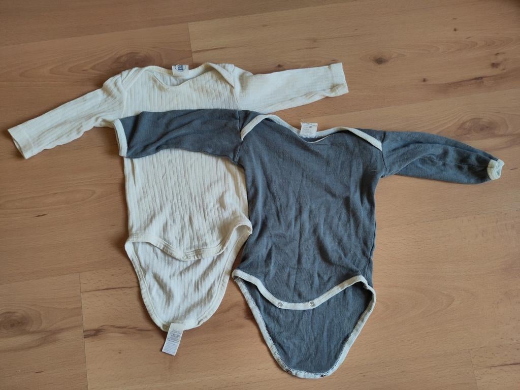 2 wollen rompers maat 62/68, Ophalen of Verzenden, Gebruikt, Jongetje of Meisje, Nacht- of Onderkleding