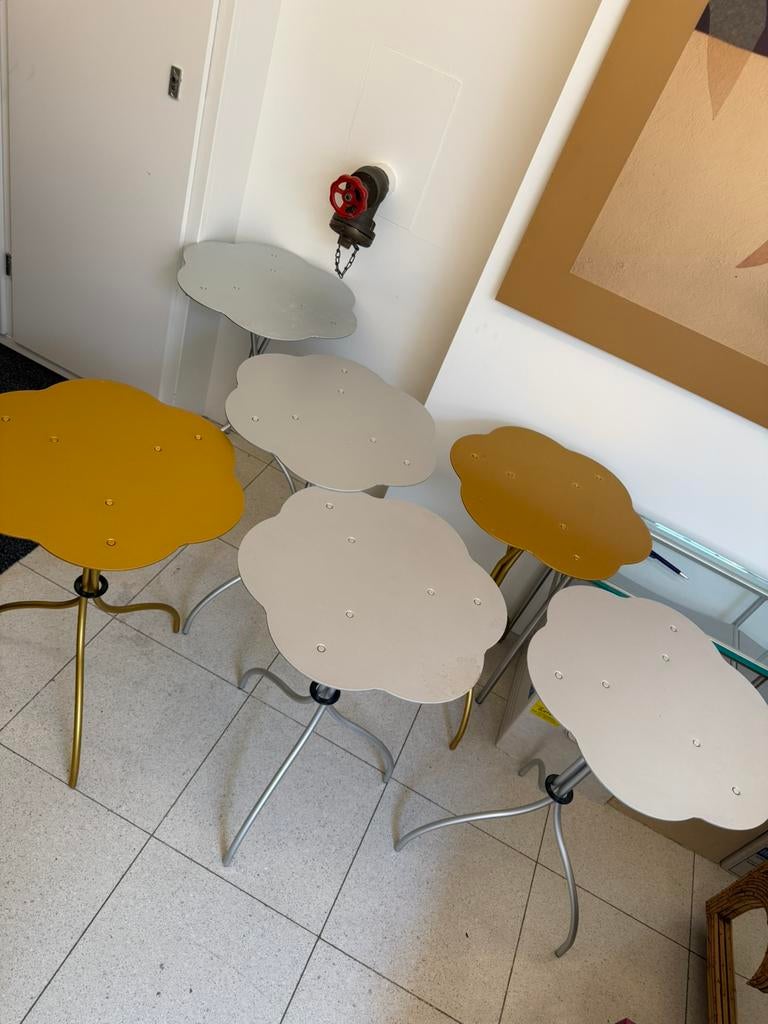 Zanotta design bijzettafels “Cipango” – Emaf Progetti, Huis en Inrichting, Ophalen, 50 tot 100 cm, Rond, Zo goed als nieuw