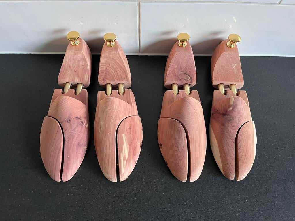 Set van 2 paar luxe cederhouten schoenspanners maat 45 nieuw, Bruin, Cederhout, Overige typen, Ophalen of Verzenden