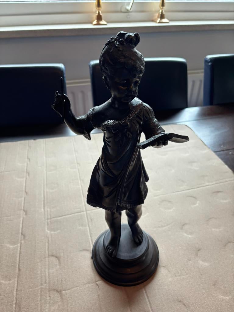 Frans bronzen meisje, Antiek en Kunst, Ophalen