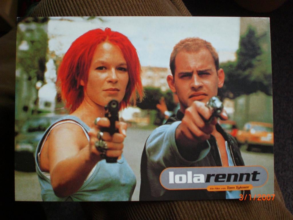 kaart Franka Potente Moritz Bleibtreu in 'Lola Rennt, Ophalen of Verzenden, 1980 tot heden, Ongelopen, Sterren en Beroemdheden