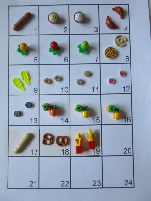 L378 LEGO ETEN FRUIT STOKBROOD PATAT CROISSANT KOEKJES TAART, Dalwagen 45b, 6669 CB Dodewaard, Lego, Nieuw, Ophalen of Verzenden