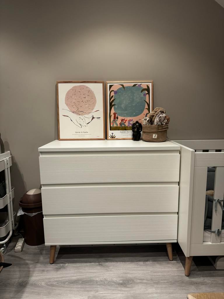 TWF Beach Island Babykamer - Bed, Commode & Aerosleep, Ophalen, Zo goed als nieuw