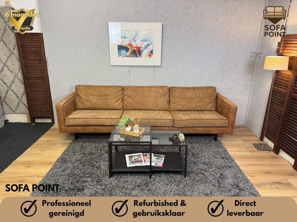 Fijne Cognac 3-Zits Bank- Gratis Bezorgd, 75 tot 100 cm, Ophalen of Verzenden, Noordkade 68A, Stof