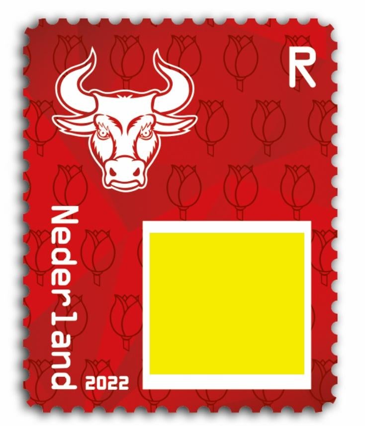 NL Crypto Stamp – Stier ROOD / Bull RED 2022 - Niet geclaimd, Ophalen of Verzenden, Postfris, Overige thema's