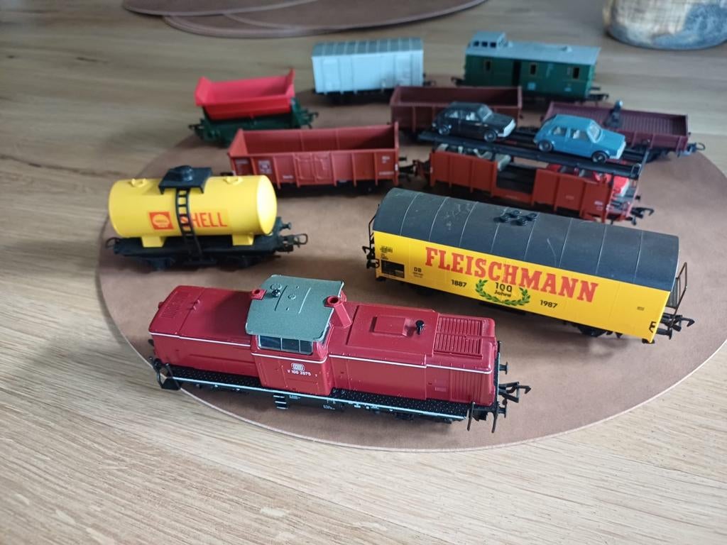 Fleischmann Treinset met Locomotief en Wagons, Hobby en Vrije tijd, Wisselstroom, Fleischmann, Ophalen of Verzenden, Analoog