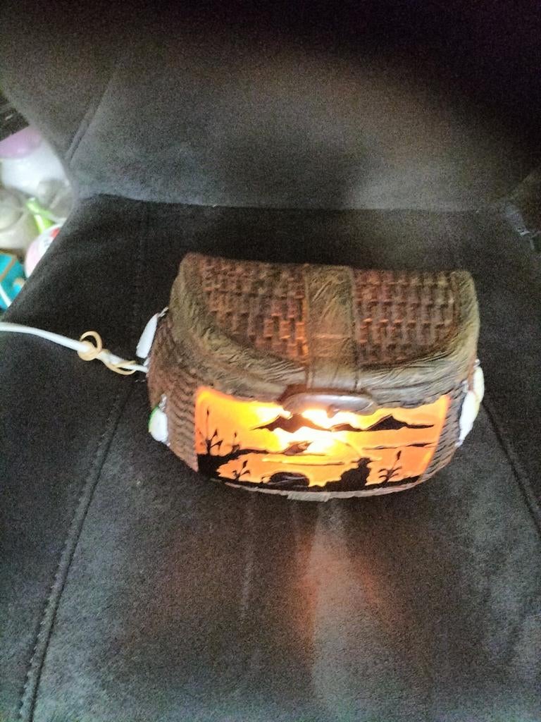 Lamp visser mand op schrift, Ophalen of Verzenden, Minder dan 30 watt, E27 (groot), Led-lamp