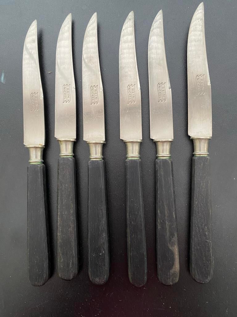 Vintage Fruitmesjes met Benen Handvat - Set van 6, Ophalen of Verzenden