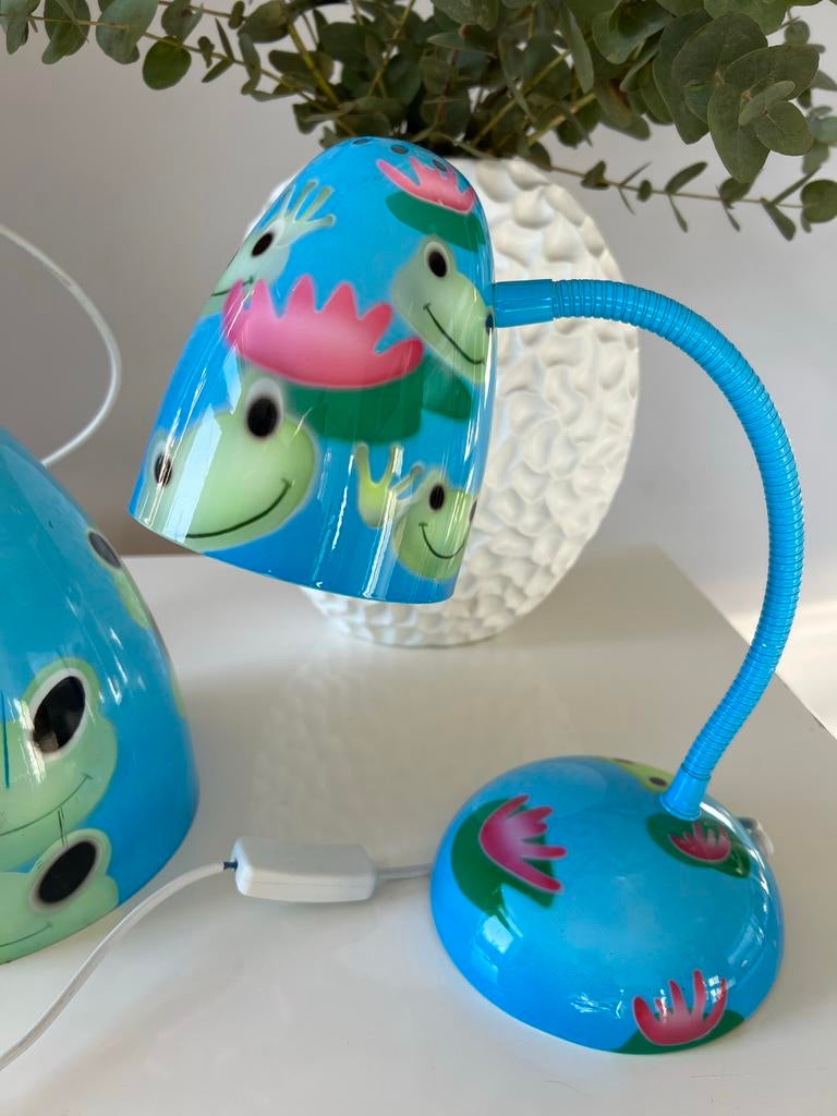 Pylones Kikker Lampen Set Bureau- en Hanglamp, Ophalen of Verzenden, Gebruikt, Kunststof, Minder dan 100 cm