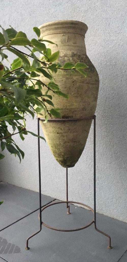 Antieke unieke terracotta vazen/standaard 70cm diverse, Gebruikt, Overige kleuren, 50 tot 75 cm, Aardewerk of Porselein