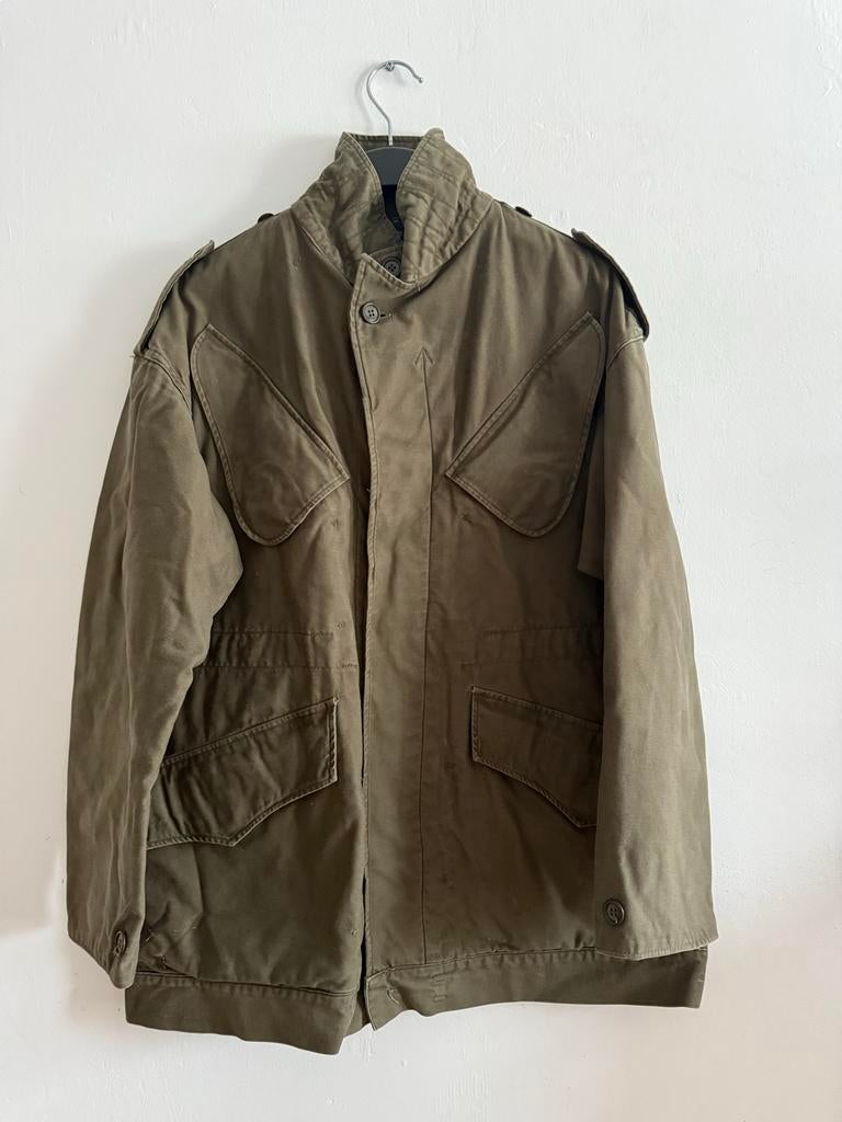 Vintage legerjas - Maat M, Ophalen of Verzenden, Gedragen, Maat 48/50 (M), Groen