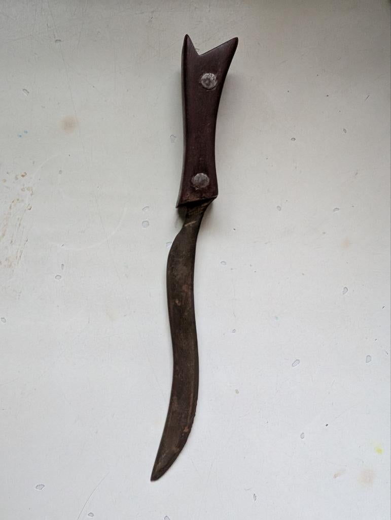 Brieven opener hout met koper., Ophalen of Verzenden