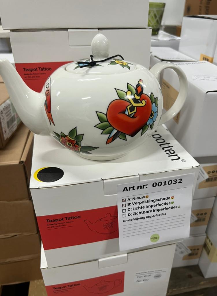 Pols Potten Tattoo Theepot | Van €100, nu, Overige typen, POLSPOTTEN, Nieuw, Ophalen of Verzenden