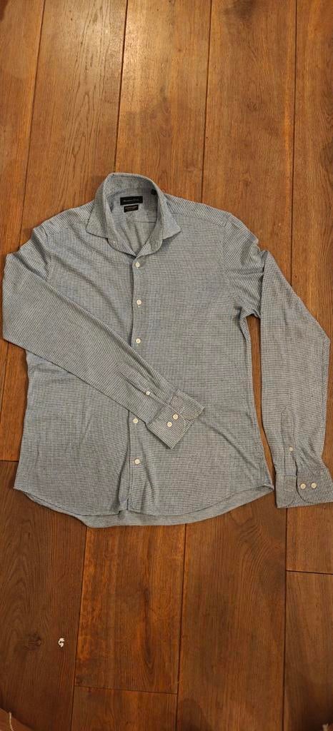 Massimo Dutti Overhemd Blauw/Wit Maat L, Blauw, Ophalen of Verzenden, Halswijdte 41/42 (L), Massimo Dutti