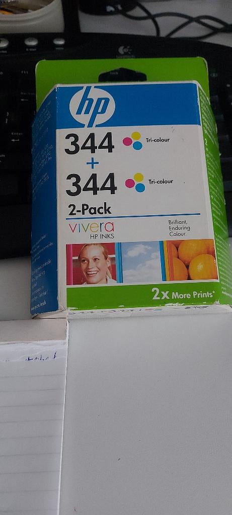 HP Printercartridge 2-pack 344 te koop, Ophalen of Verzenden, Zo goed als nieuw, Cartridge, HP (ORIGINEEL)