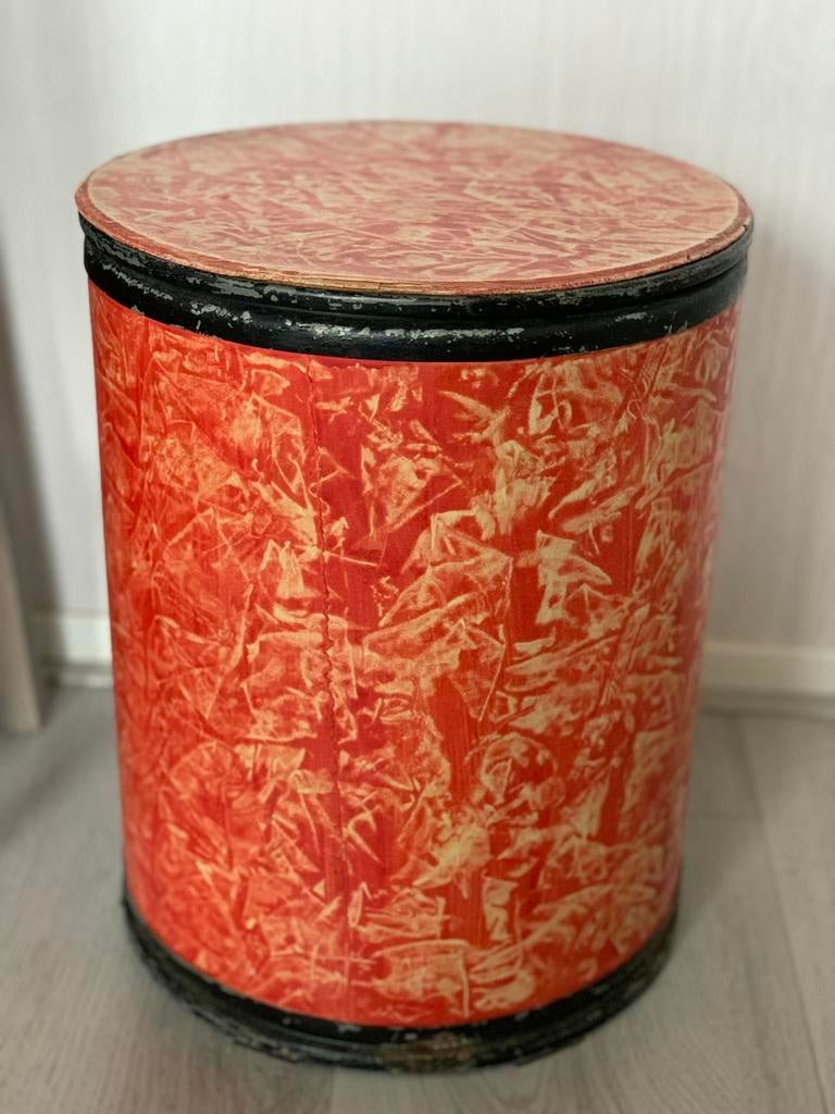 Vintage opberg ton voor speelgoed oid rood, Ophalen of Verzenden, Zo goed als nieuw, Overige