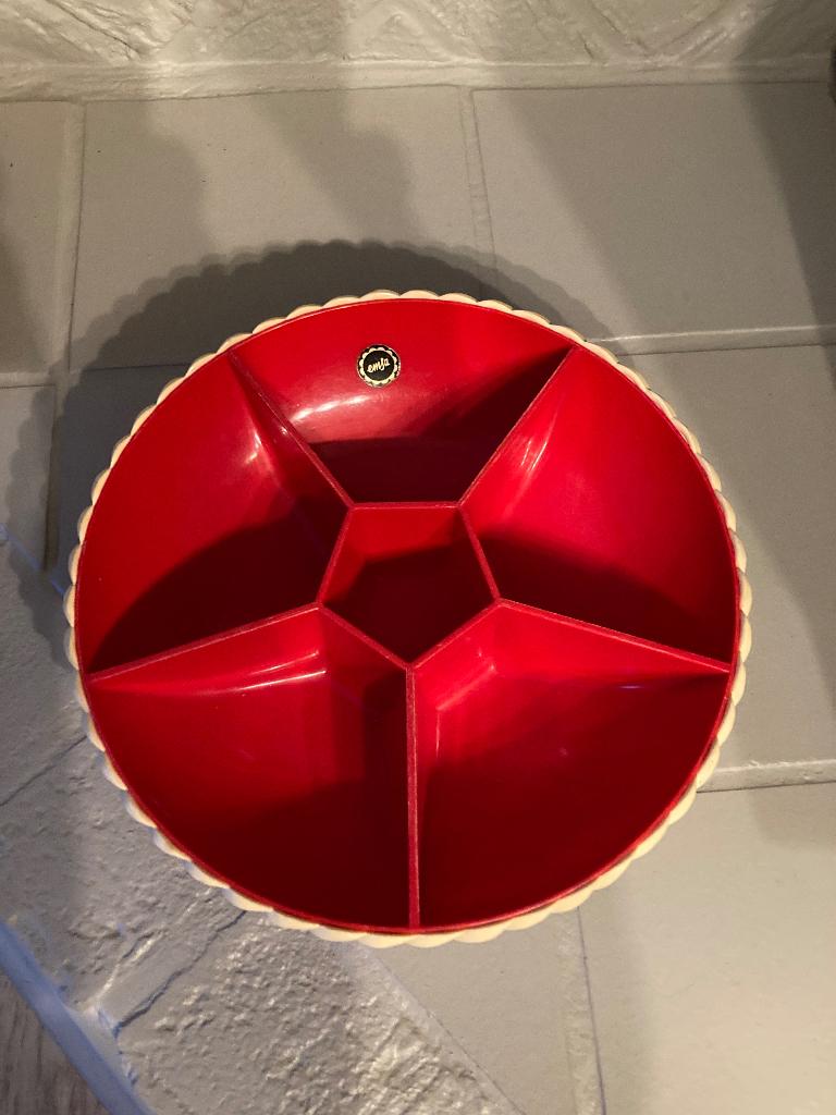 Rood met wit Emsa schotel, Ophalen of Verzenden, Overige typen