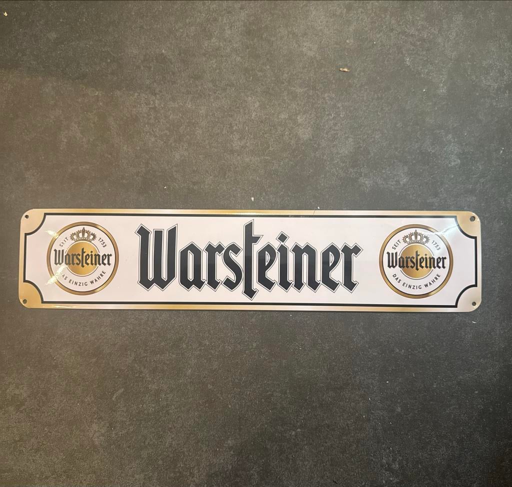 Reclemebord - Warsteiner, Ophalen of Verzenden, Gebruikt, Reclamebord