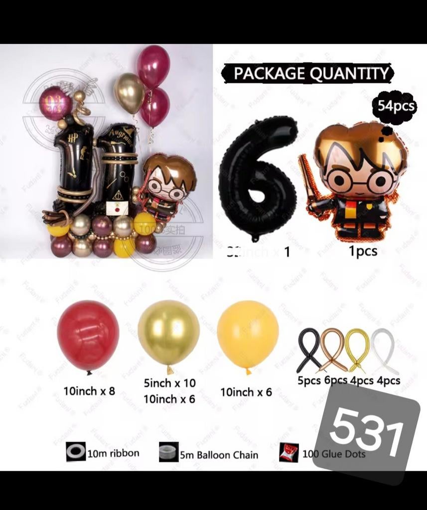 Harry Potter Verjaardagsdecoratie Ballonnen Set - Nieuw, Ophalen of Verzenden, Nieuw, Versiering, Verjaardag