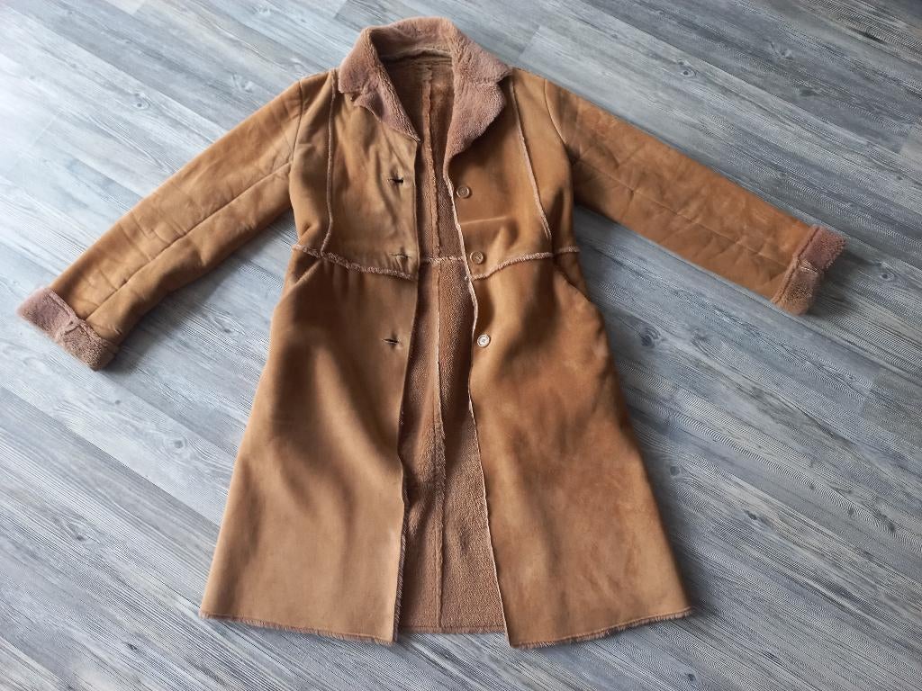 Prachtige vintage lammy jas maat M, Ophalen of Verzenden, Zo goed als nieuw, Maat 38/40 (M), Bruin