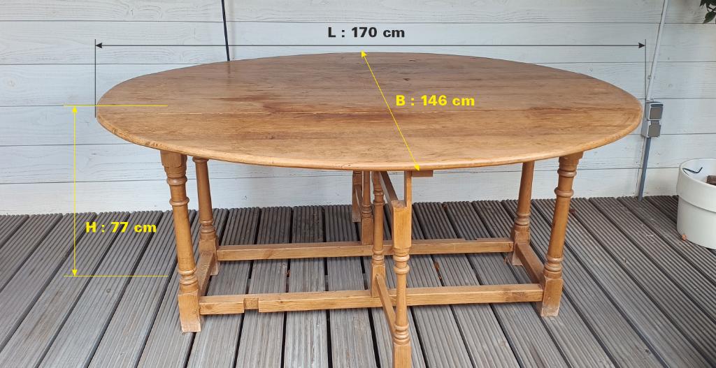 Eettafel, Huis en Inrichting, Tafels | Eettafels, Gebruikt, 100 tot 150 cm, 150 tot 200 cm, Vijf personen of meer, Ovaal, Ophalen
