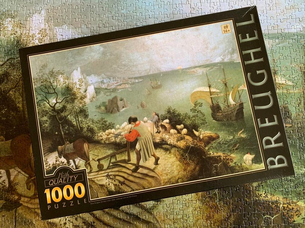 D-Toys puzzle Pieter Breughel / Icarus, Ophalen of Verzenden, 500 t/m 1500 stukjes, Gebruikt, Legpuzzel
