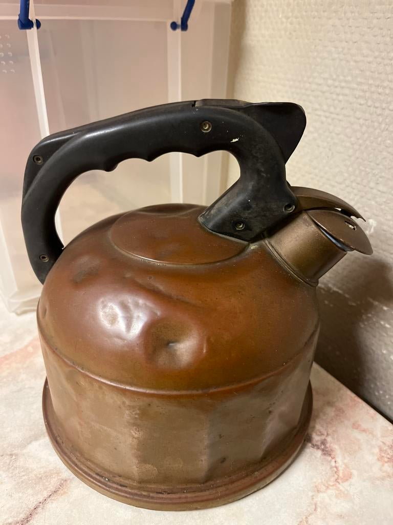 Vintage Koperen Fluitketel - Charmante Keukenaccessoire, Ophalen of Verzenden, Koper