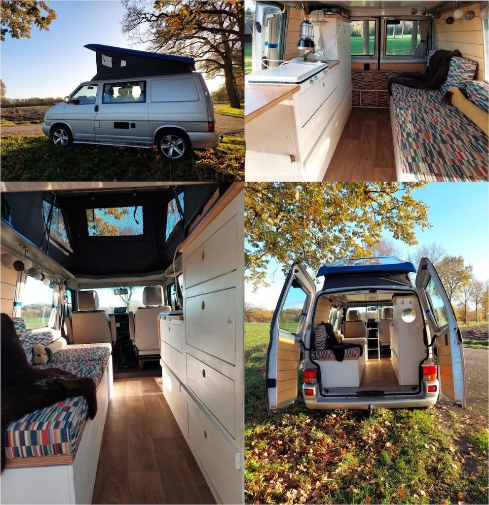 Betrouwbare VW T4 1,0 TDI 2.5 5 cil. camper met veel extra's, Buscamper of Camperbus, Volkswagen, Particulier, 4 tot 5 meter