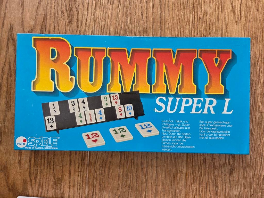 Rummy super L Rummikub, Een of twee spelers, Ophalen of Verzenden, Zo goed als nieuw, Peri Spiele