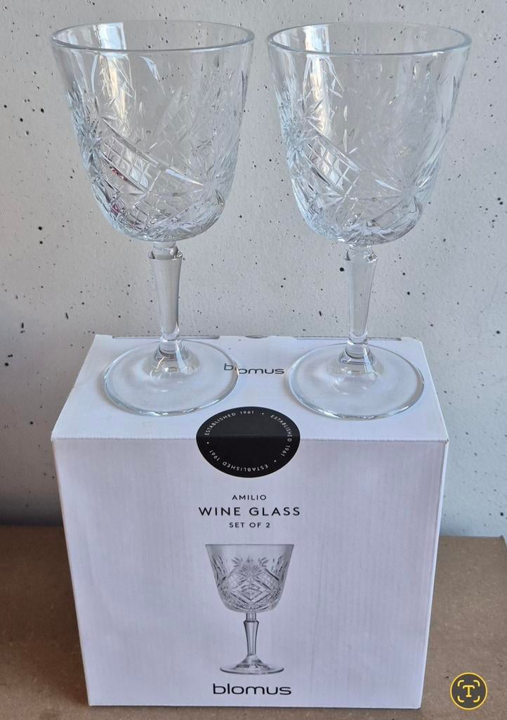 10 Blomus wijnglazen, Huis en Inrichting, Ophalen, Zo goed als nieuw, Glas