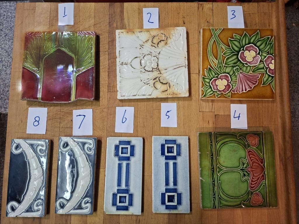 art nouveau tegels, Antiek en Kunst, Ophalen of Verzenden