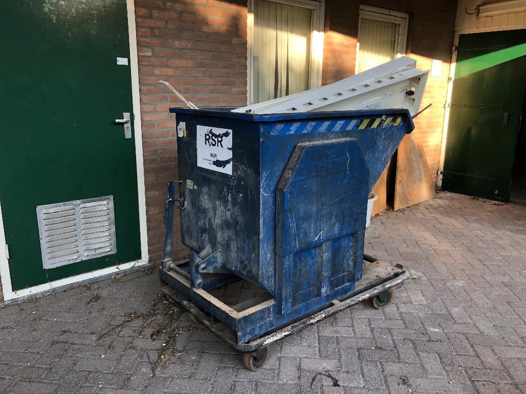 kantelbak kiepbak afval container, Doe-het-zelf en Verbouw, Ophalen, Gebruikt
