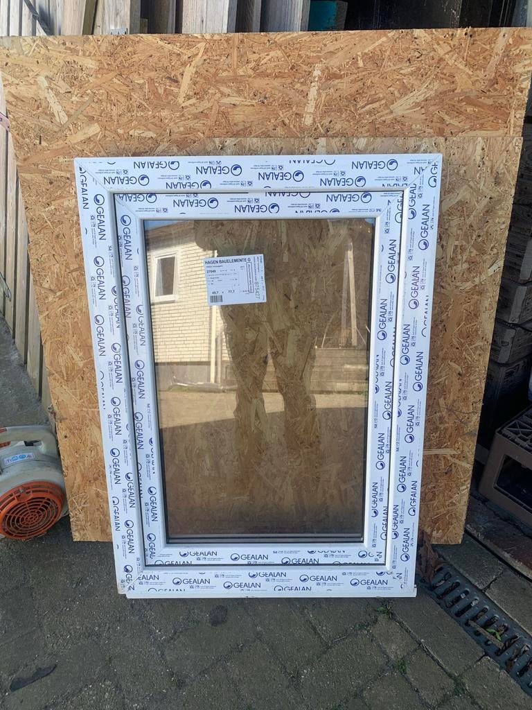 Gealan kunststof kozijn 60x98 cm, Gevelraam of Ruit, Minder dan 80 cm, 80 tot 120 cm, Nieuw