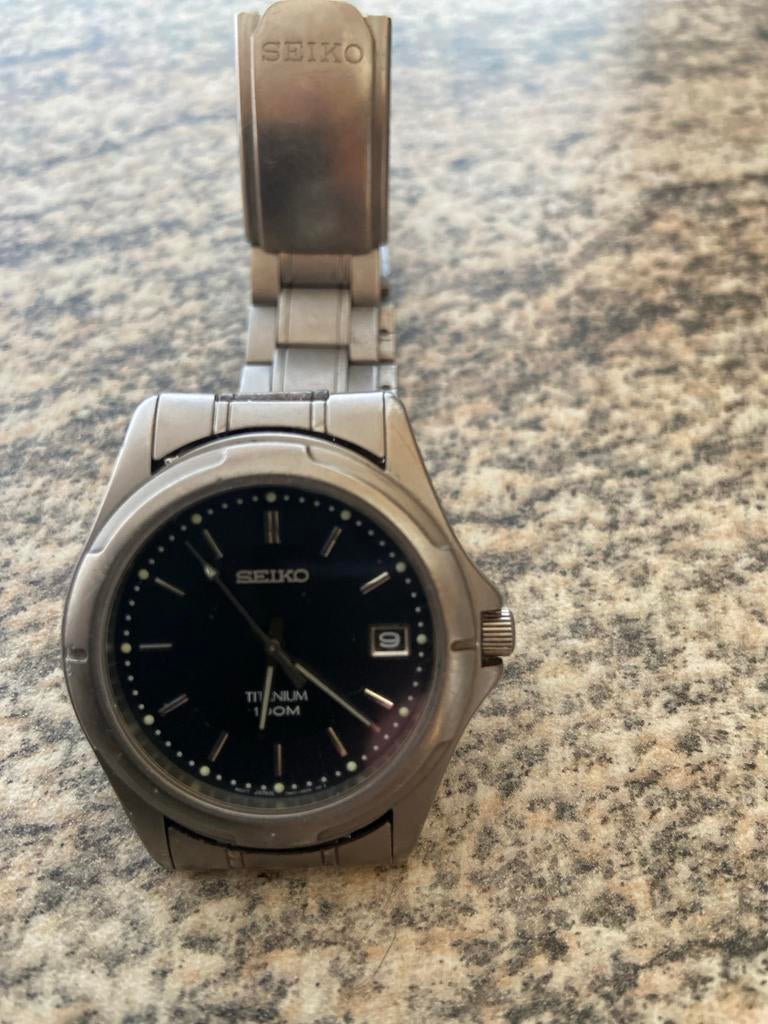 Seiko Titanium Quartz herenhorloge 7N11-8622 - Lichtgewicht, Sieraden, Tassen en Uiterlijk, Horloges | Heren, Gebruikt, Polshorloge